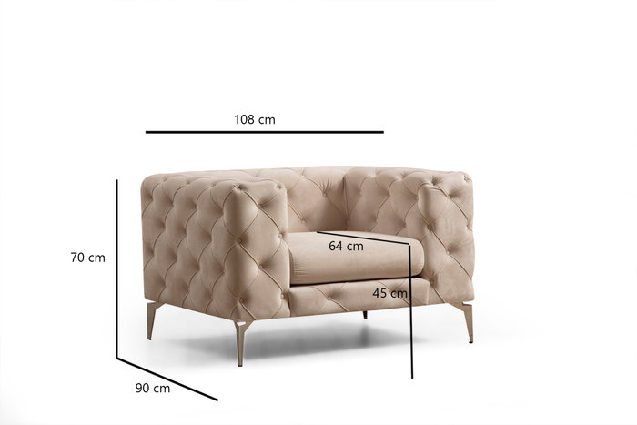 Atelier Del Sofa Sillón de Orejas Como - Ecru Atelier Del Sofa Sillón de Orejas Como - Ecru